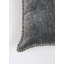 Coussin décoratif | Coussin décoratif en velours de coton délavé à la pierre avec bords décoratifs cousus à la main - 18 po x 18 po-112777824