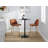 Swivel Upholstered Counter Stool with Metal Frame-94398876
