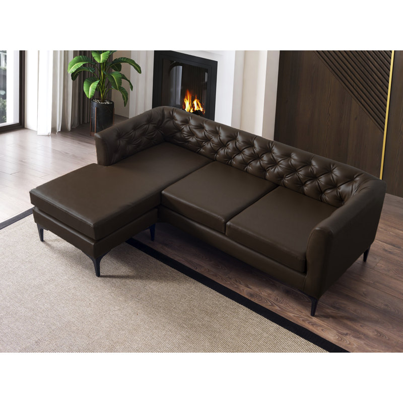 Canapé modulaire Glenyce, Angora brun