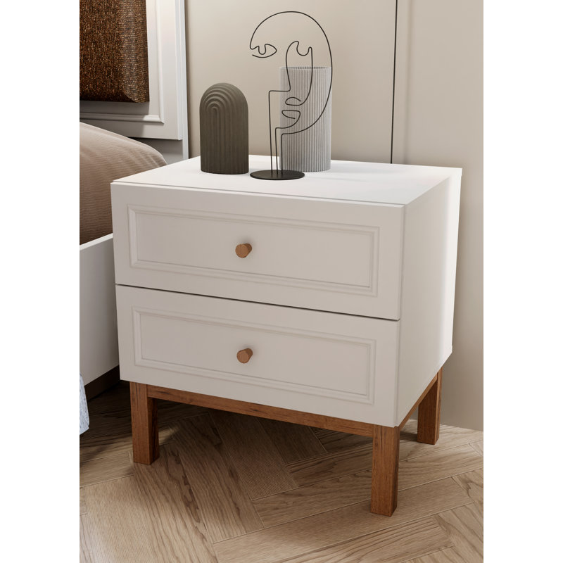 Stacy 55.2cm W Manufactured Wood Bedside Table