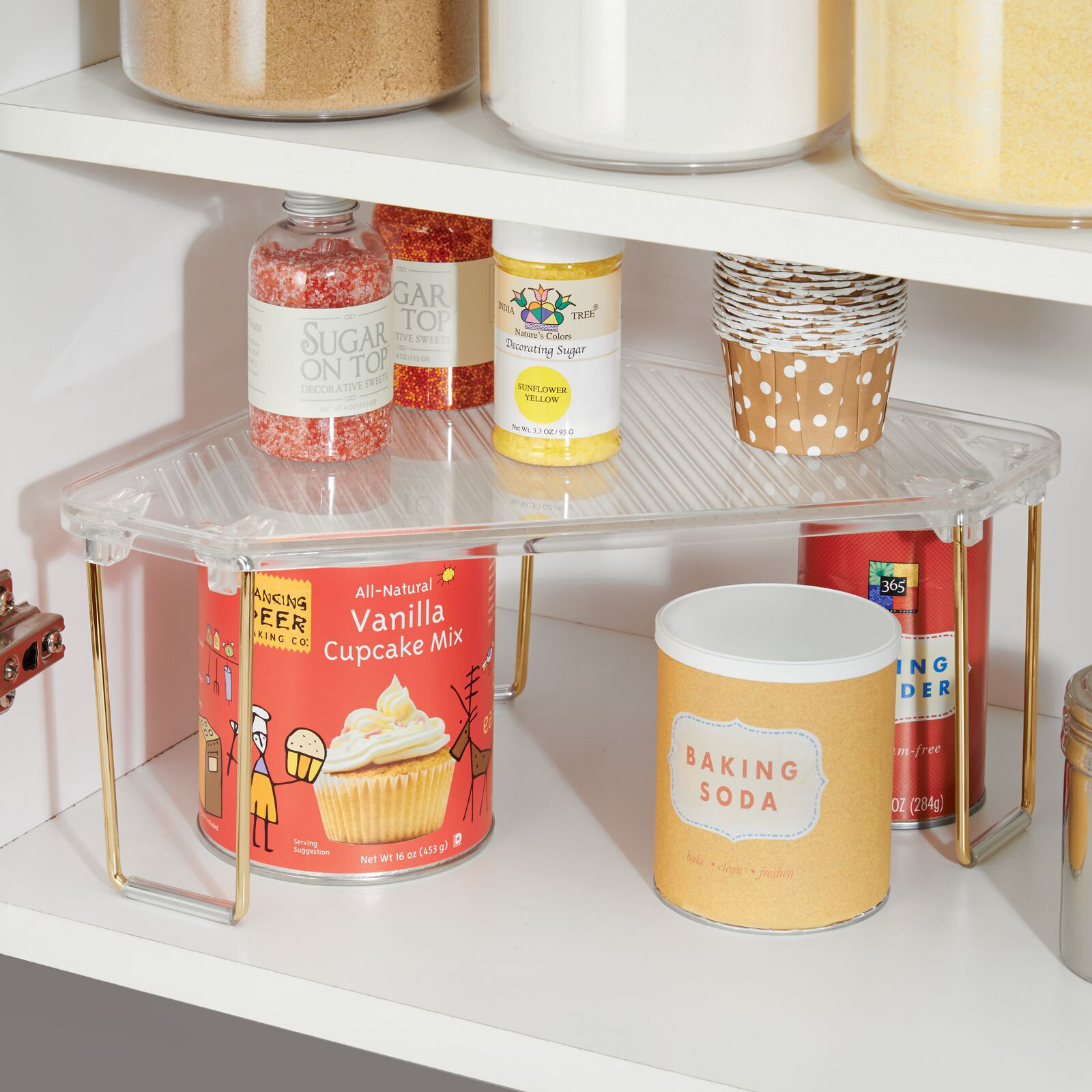 mDesign Plastic/Steel Corner Kitchen Organizer Shelf Wayfair