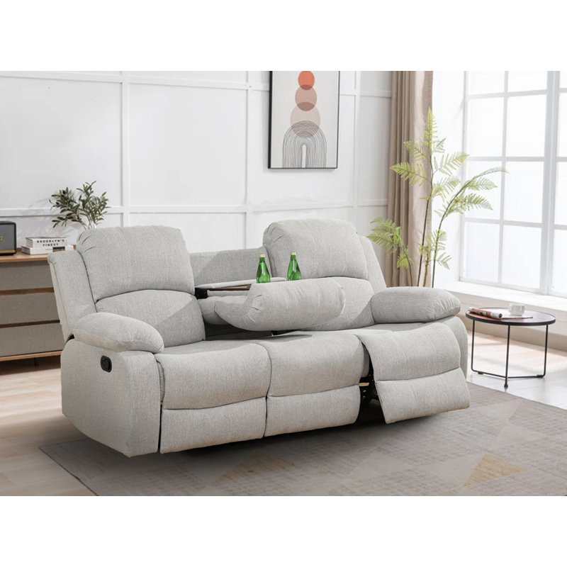 Maeline Recliner, Gray Microfiber