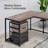 L-Shaped Metal Base Computer Desk