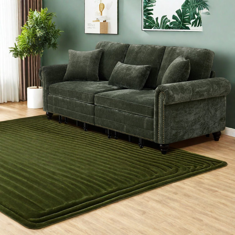 In 1 Sleeper Canapés, canapé moderne en chenille de 86,5 pouces pour le bureau personnel