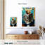 Golden retriever sur une toilette sur toile-940256006