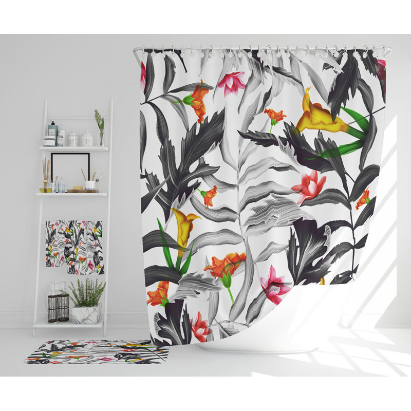Nayna Polyester Shower Curtain Set