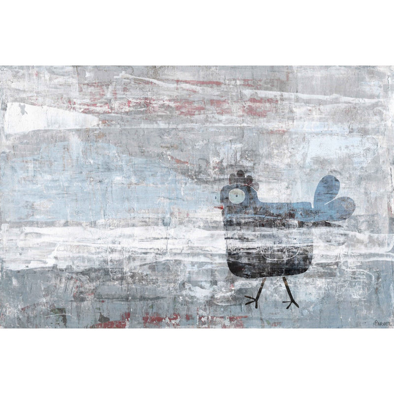 Hazy Hen by Parvez Taj - Wrapped Canvas Painting, 76cm H x 114cm W x 3.81cm D