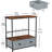 Record Player Stand With Vinyl Storage, 2-Tier Turntable Table With Fabric Drawer, Holds Up To 110 LP Albums, Compact Media Console For Living Room Or Studio