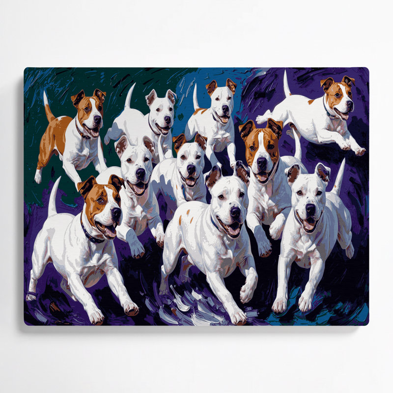 «Bulls» miniature, art mural mauve en métal, H 11 po x l 14 po