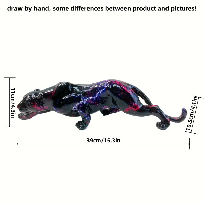Cheetah Figurine With Lightning Pattern