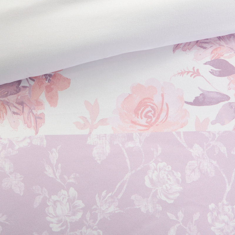 Ensemble de literie 2 pièces à imprimé floral, taille Twin/Twin XL