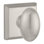 Ellipse Keyed Door Knob with Traditional Square Rose
