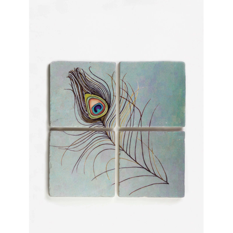 Ensemble de sous-verres carrés 4 pièces