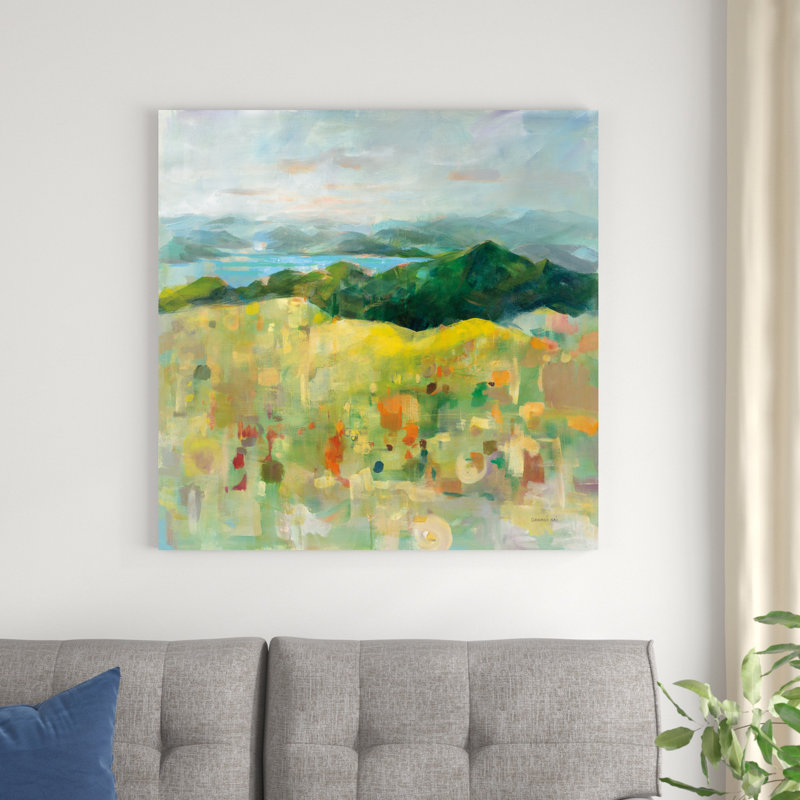 «On the Headland» par Danhui Nai - peinture sur toile tendue, H 36 po x l 36 po