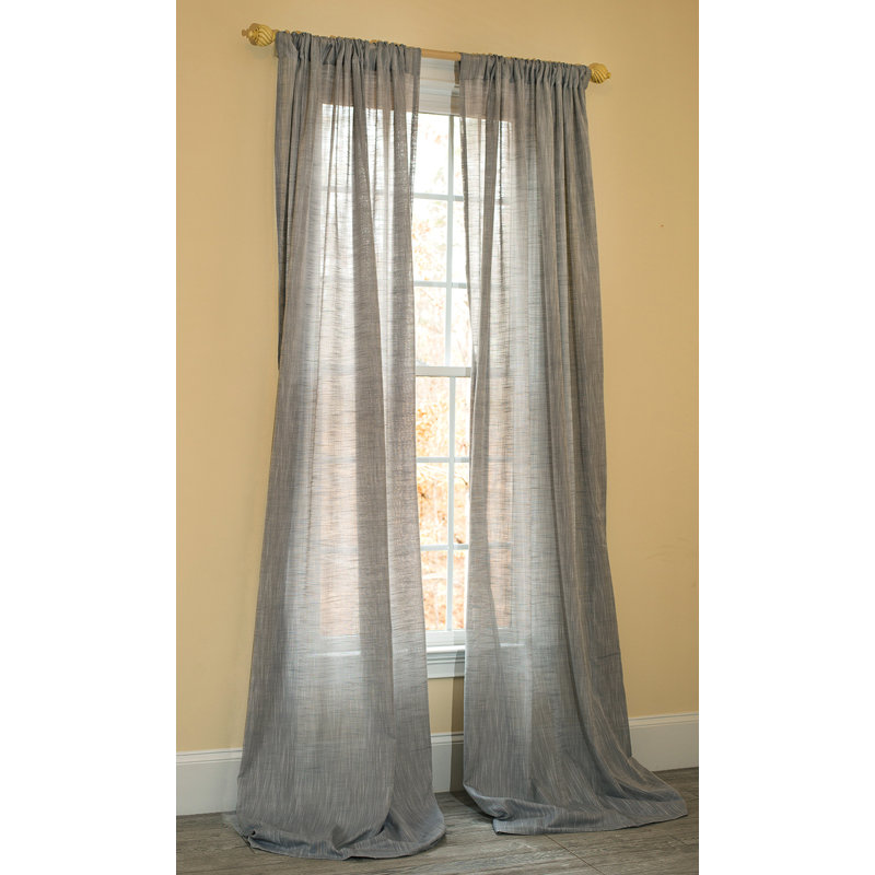 Aleyna Sheer Curtain Single Panel, 52" W x 96" L