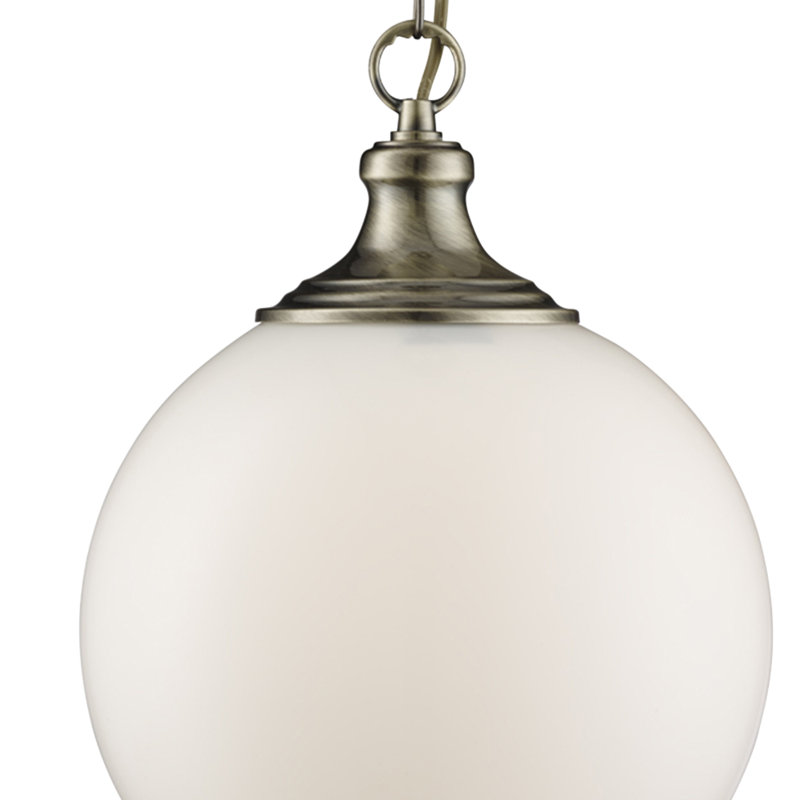 Mae 1 - Light Antique Brass Sphere Pendant