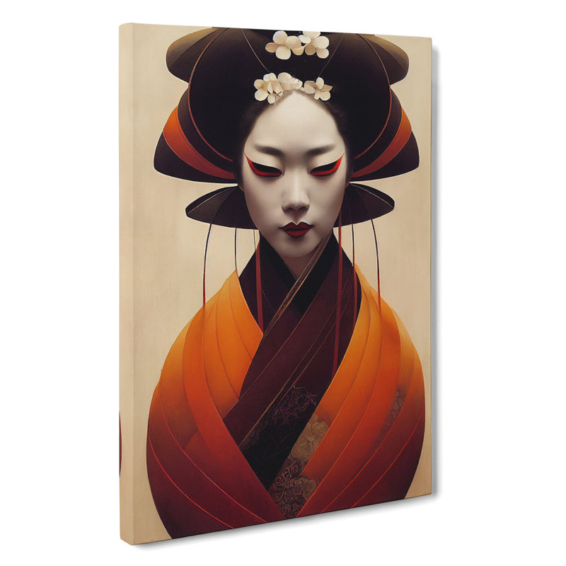 Modern Geisha No.3 - Wrapped Canvas, 76cm H x 50cm W x 3cm D