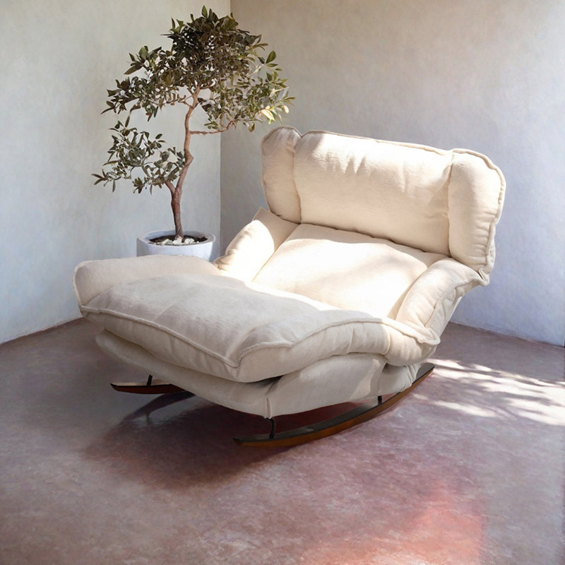 Chaise berçante ergonomique réglable, Beige