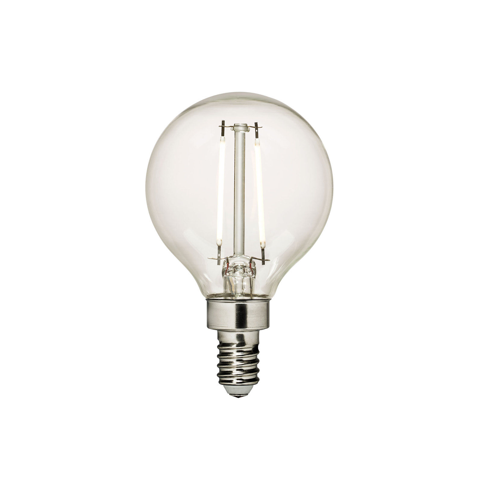Visual Comfort & Co. LED G16-1/2 shape 2.5W 2700K Soft White E12 Candelabra base Clear Edison Style light bulb, 3000 Kelvins