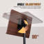 50 in. H Solid Wood and Steel Speaker Stand