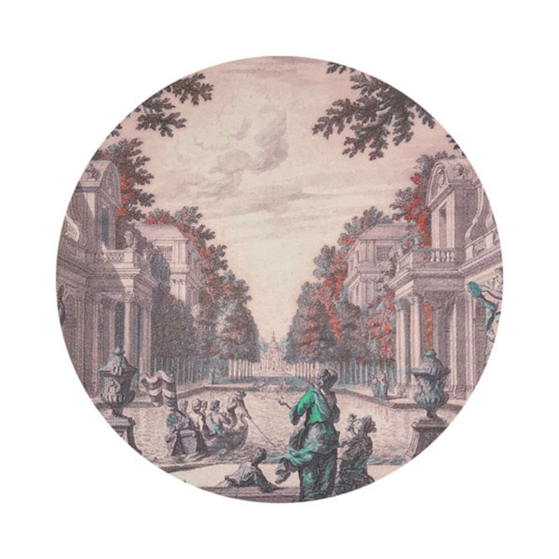 Dimanche A Paris Sunrise Vegan Leather Round Coasters, Sunset