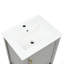 Meuble-lavabo de 20 po avec lavabo, armoire de salle de bain avec porte à fermeture douce, support de rangement et tablette ouverte