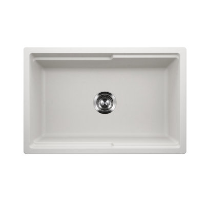 Évier de poste de travail en granite à tablier frontal 30 po avec accessoires Houzer