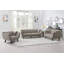 Chaise rembourrée Keley en gris et noir