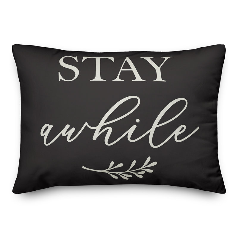 Housse de coussin rectangulaire d’extérieur stay some, Noir