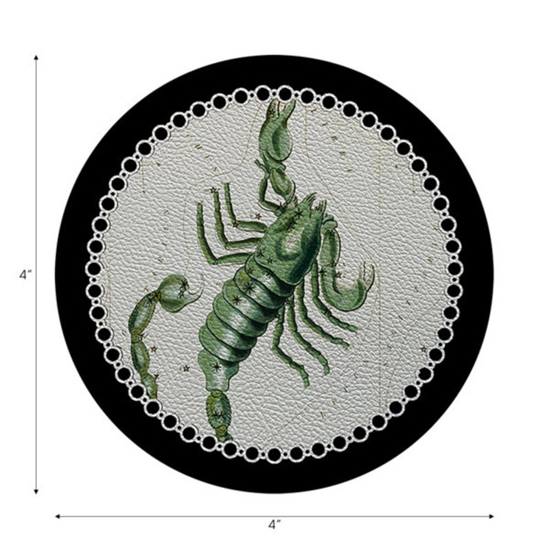 Sous-verres Zodiac Scorpio, Noir