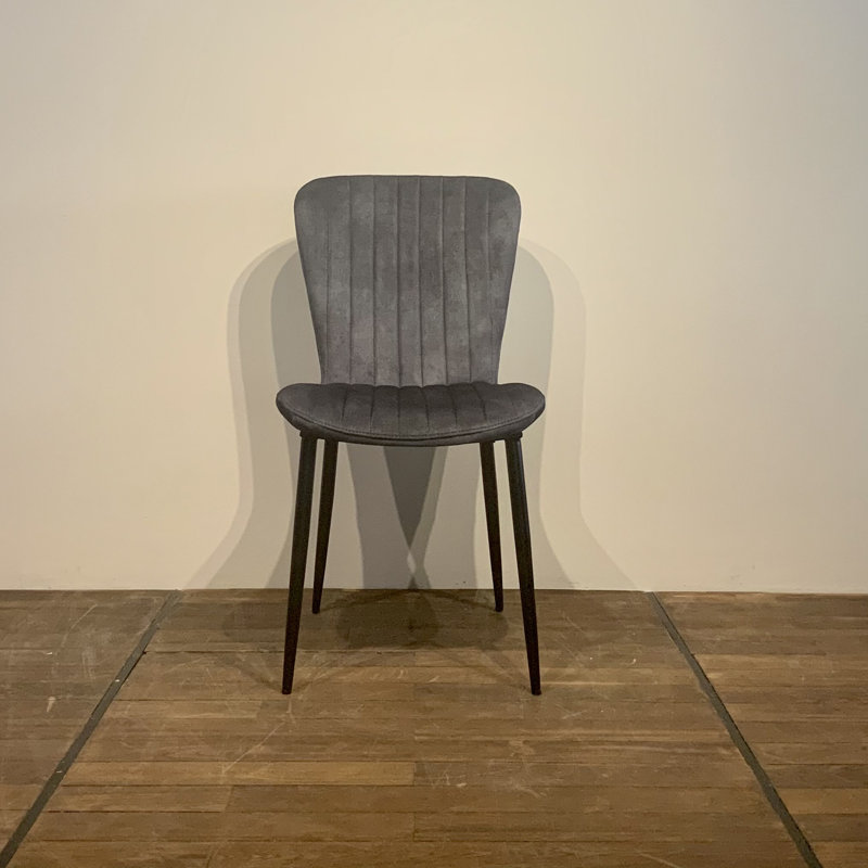 Chaise d'appoint rembourrée en velours (ensemble de 2), gris