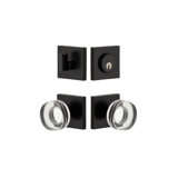 Viaggio Quadrato Rosette Complete Entry Set with Circolo Crystal Knob