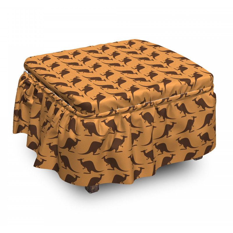 Housse pour repose-pieds animal dichrome