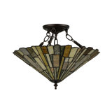 Meyda Tiffany & Stained Glass 3 - Light Semi Flush Mount