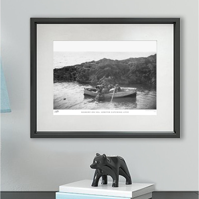 Bigbury On Sea, Lobster Catching C1935 - Single Picture Frame Print, 40cm H x 50cm W x 2.3cm D