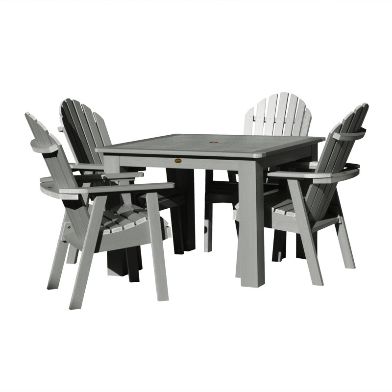 Ensemble repas extérieur pour 4 personnes Angelyna, H 38,3 po x l 42 po x P 50,5 po, Teck côtier