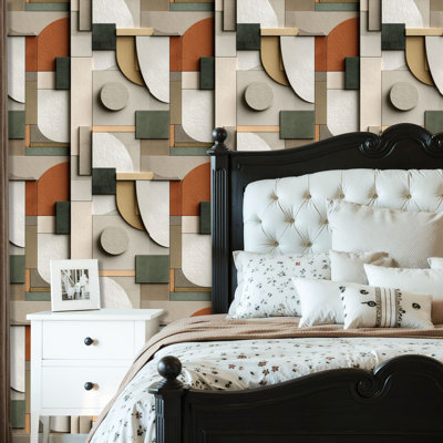 Peel and Stick Wallpaper Contact Paper Calm Sophisticated Repeating Engraved Self Adhesive and Removable 17.7in x 118in(45x300cm)