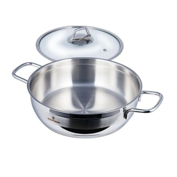 Karaca 3.2qt Stainless Steel Low Casserole