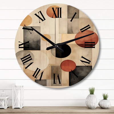 Horloge murale en bois massif Sennur
