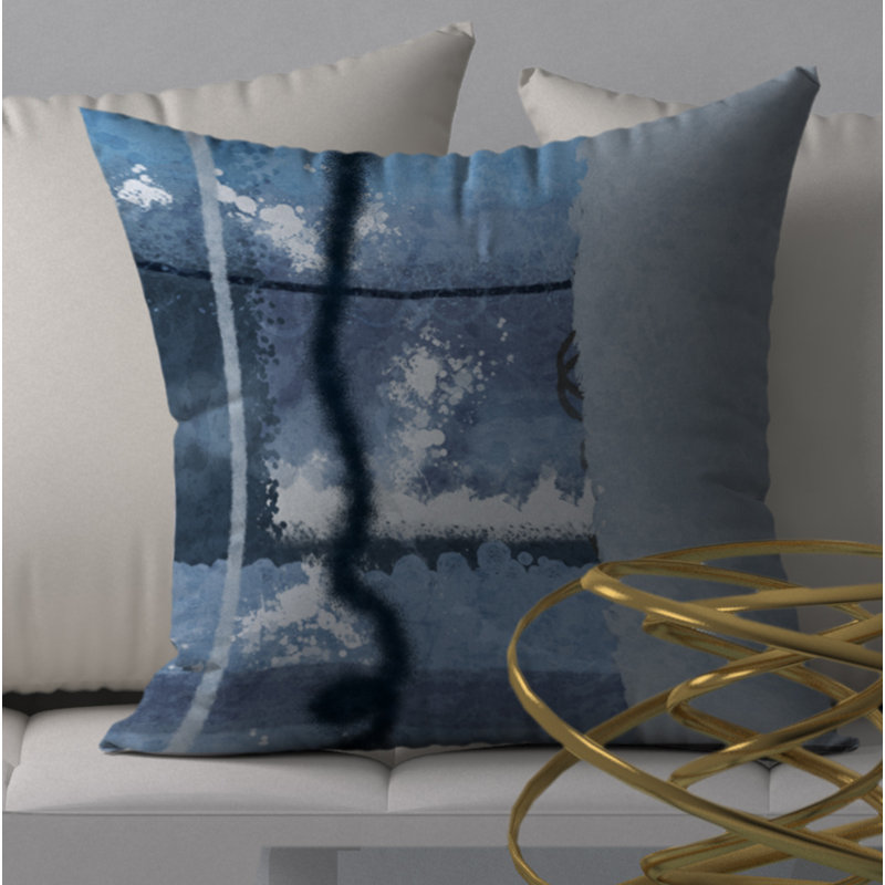 Abstract Throw Pillow, 18" H x 18" W