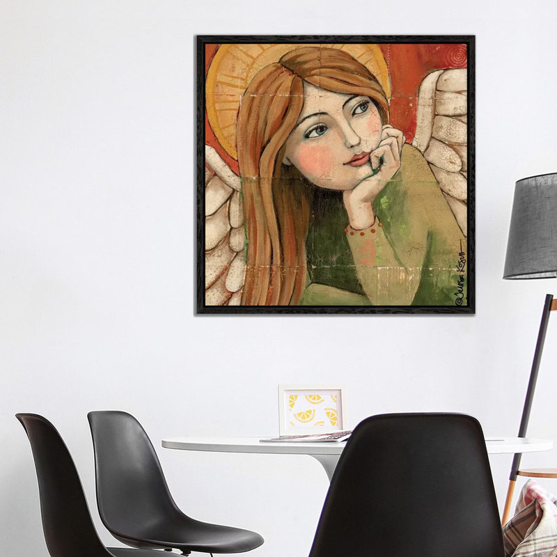 Peaceful by Teresa Kogut - Painting on Canvas, Black Framed, 93.98 cm H x 93.98 cm W