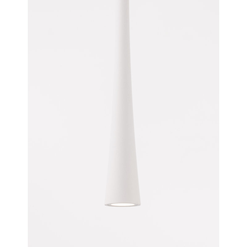 1 - Light LED Cone Pendant, White
