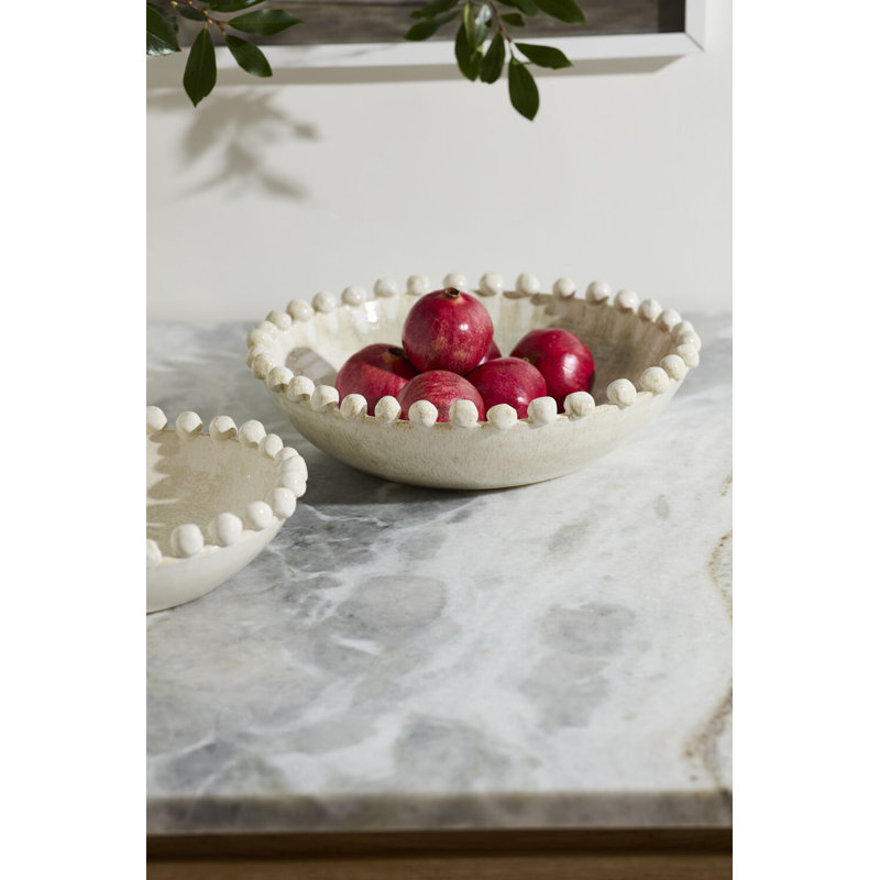 Nesting Lombard Bowl, 16" x 4.25", Off-White