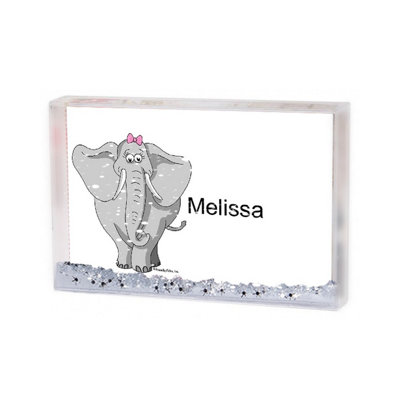 Éléphant personnalisé - cadeau de cadre de boule à neige MINI femelle