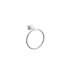 Emtek Modern Tubular Brass Towel Ring w/ Step Square Rosette-1955683937