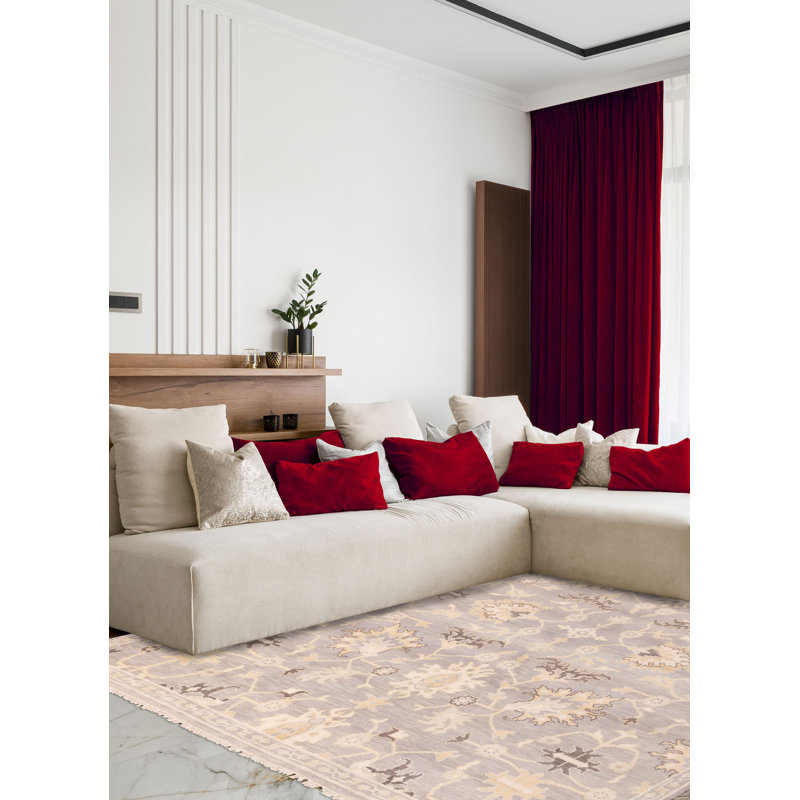 Tapis gris Royal Oushak 8 pi 3 po x 9 pi 11 po