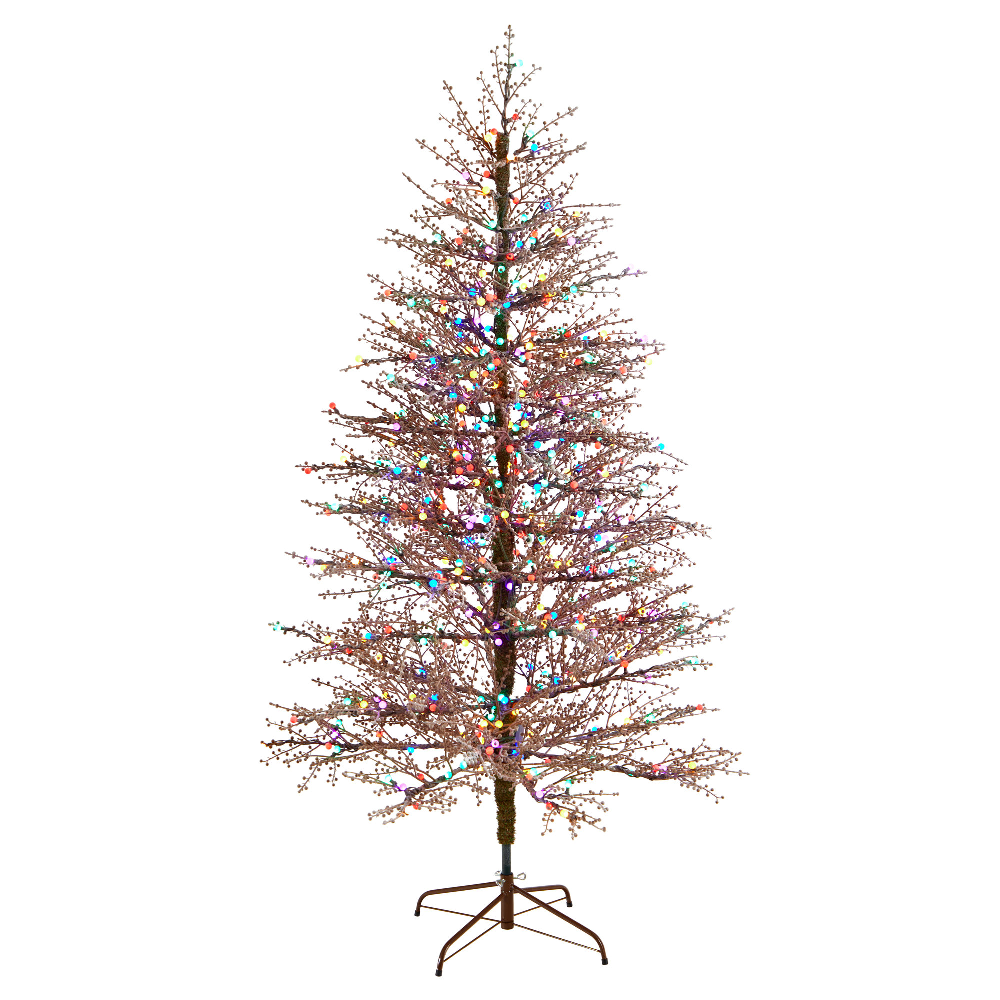 Lighted Artificial Christmas Tree, 7' H