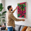 Clustered Magenta Blooms Botanical - Wrapped Canvas-1434898074-1434898075