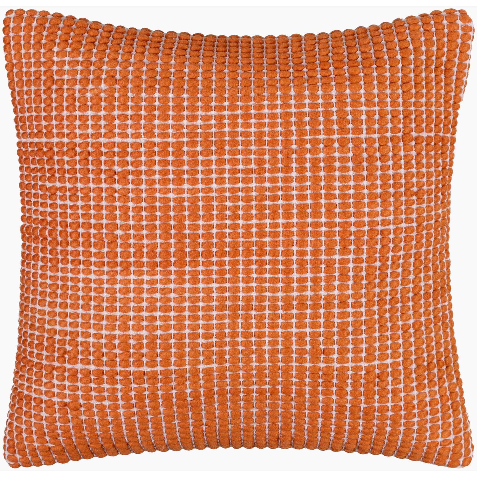 Waverly Wool Throw Pillow, Down, Rust, 13" x 20"