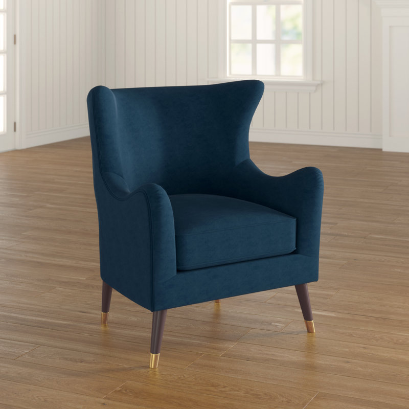 Velvet Armchair, Blue